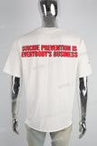 White Heavy Metal Print T-shirt