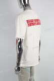 White Heavy Metal Print T-shirt