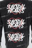 Black Distressed Wash Trend Print Men's Hoodies