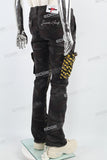 Camouflage stitched side pockets Mans Stack Jeans