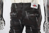 Camouflage stitched side pockets Mans Stack Jeans