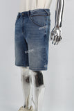 Blue Metal Logo Men's Denim Shorts