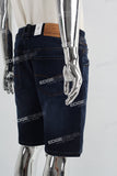 Dark Blue Ripped Men's Denim Shorts