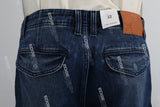 Dark Blue Side Cargo Pocket Men's Denim Shorts