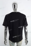 Black Graffiti Print Embroidered T-shirt