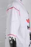 Contrasting Structured Line Print White T-shirt