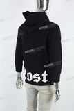 Black Bubble Print Embroidered Men's Hoodies