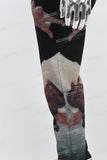 Black Angel Oil Print Mans Skinny Jeans