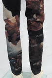 Black Angel Oil Print Mans Skinny Jeans