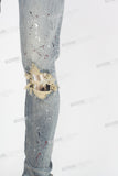 Paint Splatters Skinny Jeans Men