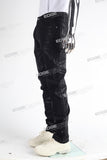 Black Wax Straight Jeans Men