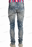 Wholesale Custom Logo Denim Pants Men Distressed Vintage Stacked Jeans For Men