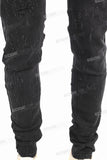 Custom Logo High Quality Men Black Skinny Stack Jeans