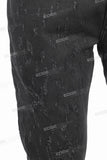 Custom Logo High Quality Men Black Skinny Stack Jeans