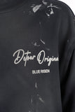 Customized Pullover Hooded Men Black Sweatsuit Sweatpants Hoodie Set