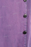 Purple Over-Dyed Jeans Studded Side Seam