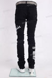 Extended Skinny Jeans with Custom Embroidery Logo