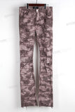 Stacked Fit Ripped Jeans- Tie Dye Hand Made