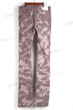 Stacked Fit Ripped Jeans- Tie Dye Hand Made