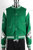 Patched Color Block Bomber Jacket