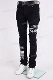Extended Skinny Jeans with Custom Embroidery Logo